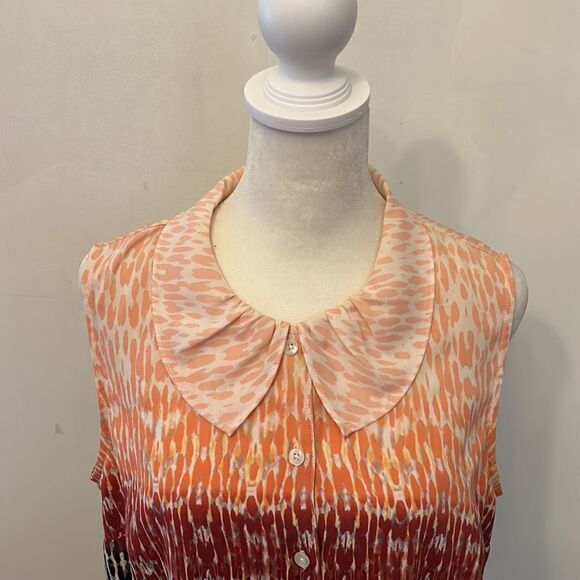 Cabi multicolored sleeveless button front blouse Size M - Picture 3 of 9